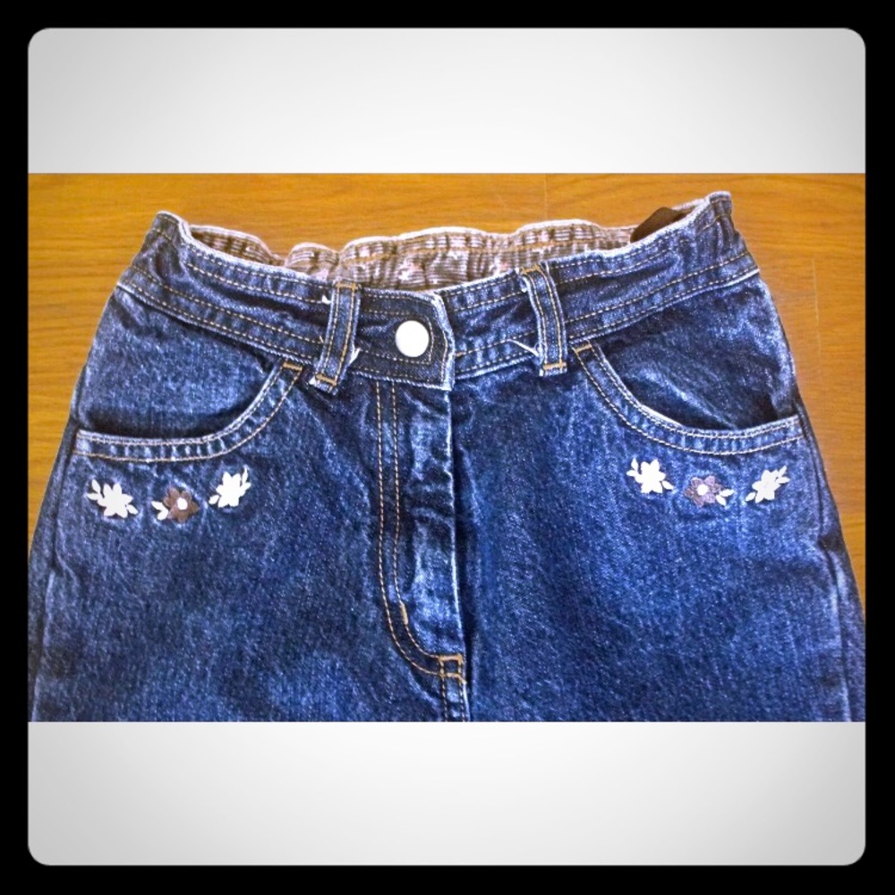 Girls Gymboree Denim Blue Jeans Size 7 Adjustable